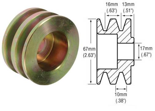 single v groove pulley